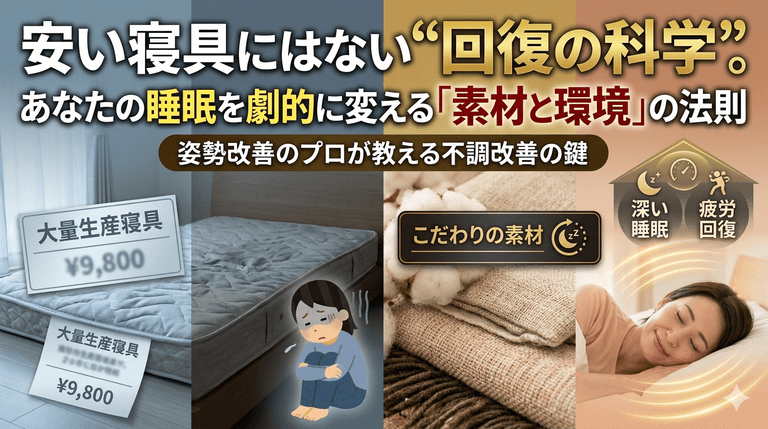 安い寝具にはない“回復の科学”。睡眠を変える素材と環境の法則