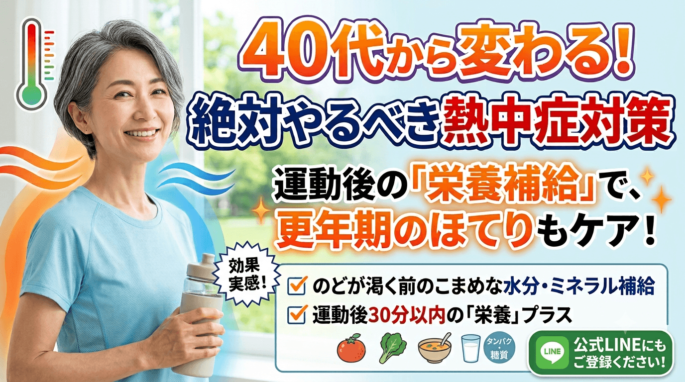 40代からの熱中症対策 戸田公園パーソナルジム 戸田公園パーソナルトレーニング 戸田市パーソナルトレーニング 戸田市パーソナルジム